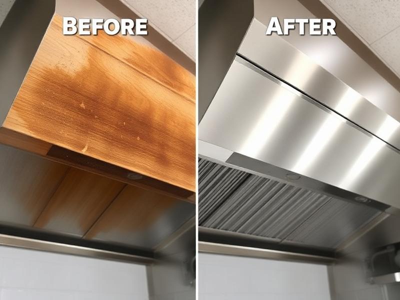 Avant/Après nettoyage hotte