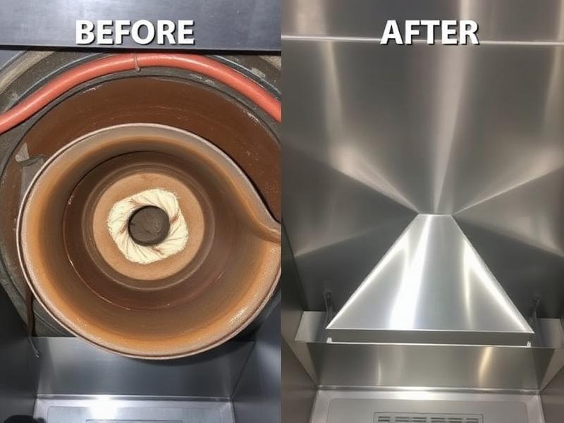 Avant/Après nettoyage conduit